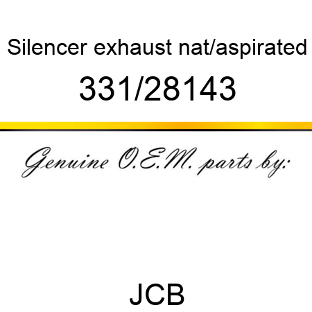 Silencer, exhaust, nat/aspirated 331/28143