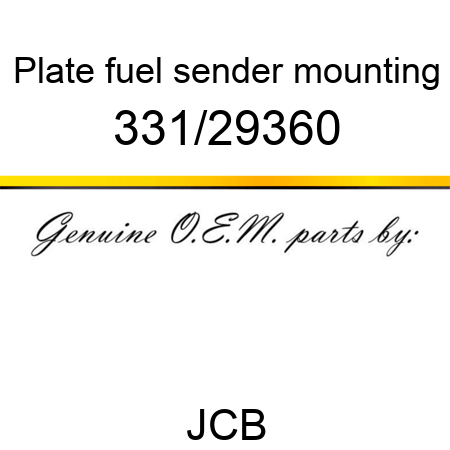 Plate, fuel sender mounting 331/29360
