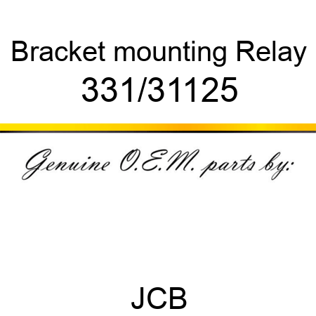 Bracket, mounting Relay 331/31125