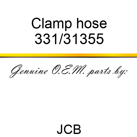 Clamp, hose 331/31355
