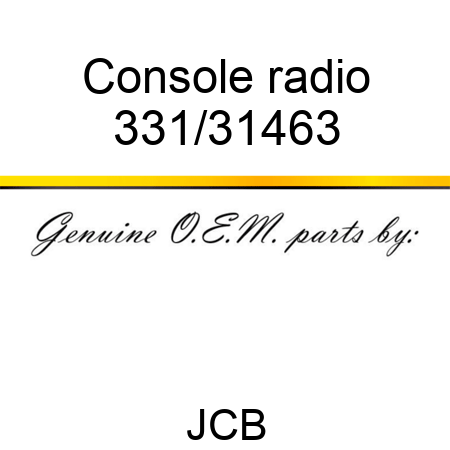 Console, radio 331/31463
