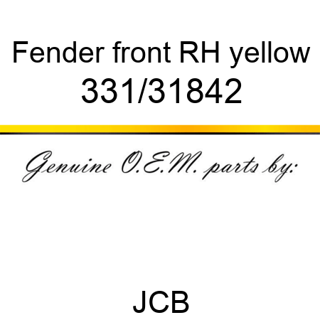 Fender, front RH, yellow 331/31842