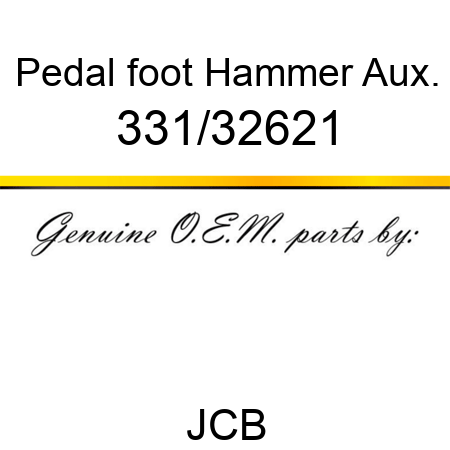 Pedal, foot, Hammer Aux. 331/32621