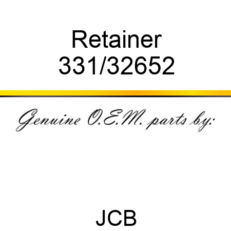 Retainer 331/32652