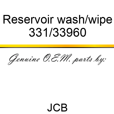 Reservoir, wash/wipe 331/33960