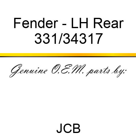 Fender, - LH Rear 331/34317