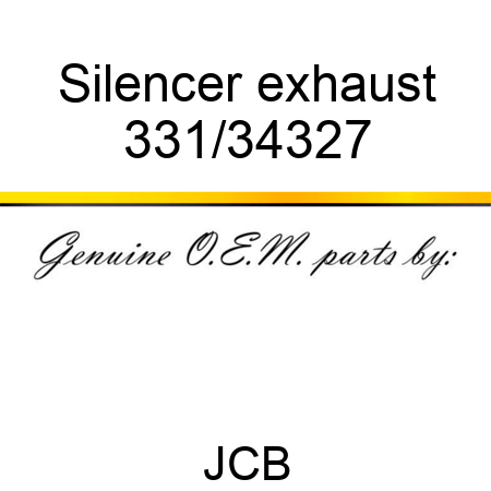 Silencer, exhaust 331/34327