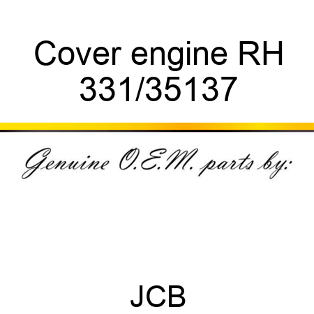 Cover, engine RH 331/35137