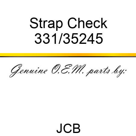 Strap, Check 331/35245