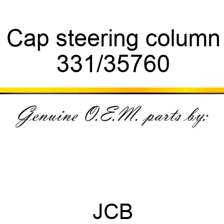 Cap, steering column 331/35760