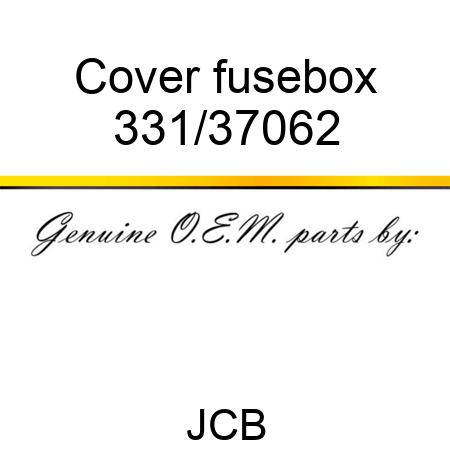 Cover, fusebox 331/37062