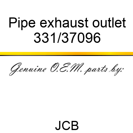 Pipe, exhaust outlet 331/37096