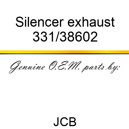 Silencer, exhaust 331/38602