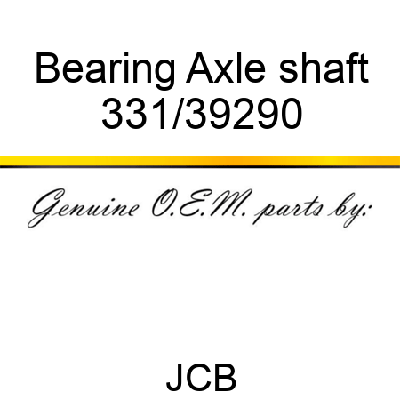 Bearing, Axle shaft 331/39290