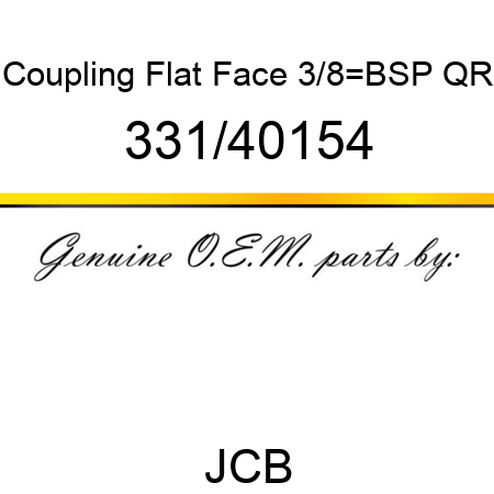 Coupling, Flat Face 3/8_BSP QR 331/40154