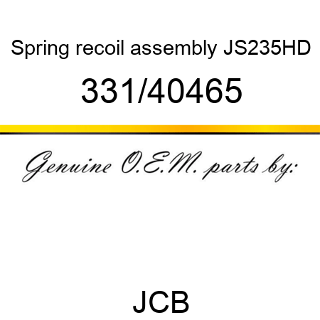 Spring, recoil assembly, JS235HD 331/40465