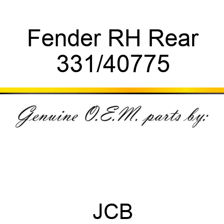 Fender, RH Rear 331/40775