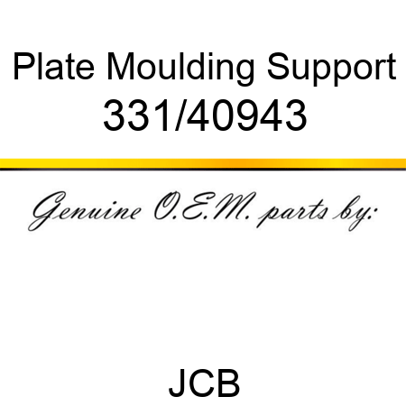 Plate, Moulding Support 331/40943