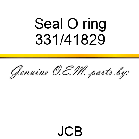 Seal, O ring 331/41829