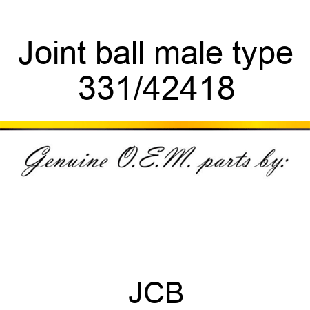 Joint, ball, male type 331/42418