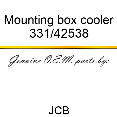 Mounting, box, cooler 331/42538