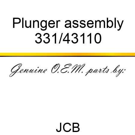 Plunger, assembly 331/43110
