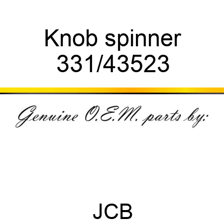 Knob, spinner 331/43523