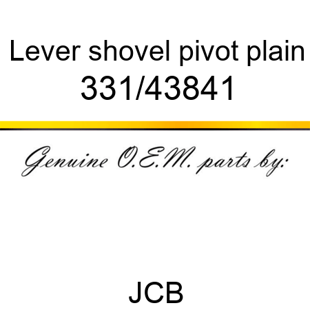 Lever, shovel pivot, plain 331/43841
