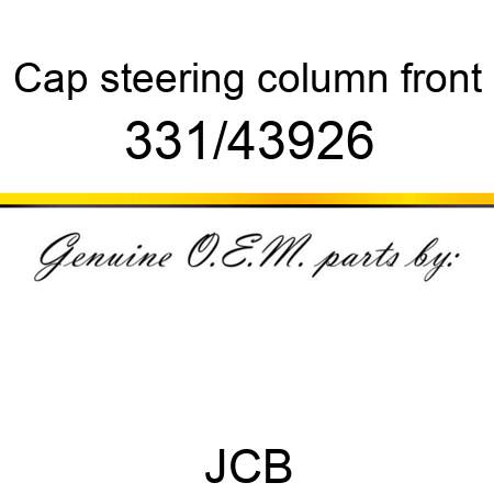 Cap, steering column, front 331/43926