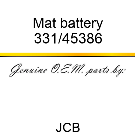Mat, battery 331/45386
