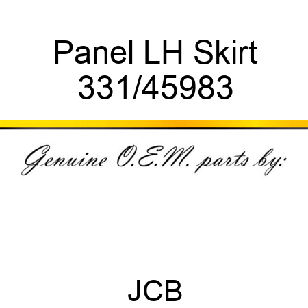 Panel, LH Skirt 331/45983