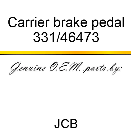 Carrier, brake pedal 331/46473