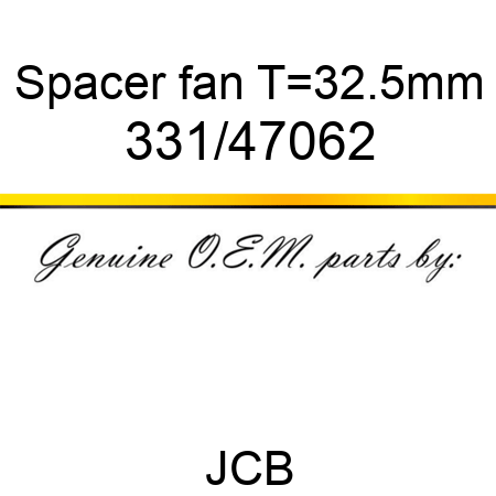 Spacer, fan, T=32.5mm 331/47062