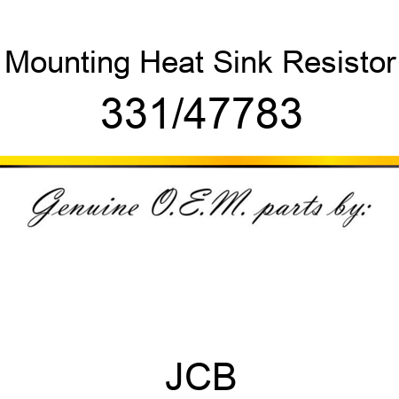 Mounting, Heat Sink Resistor 331/47783