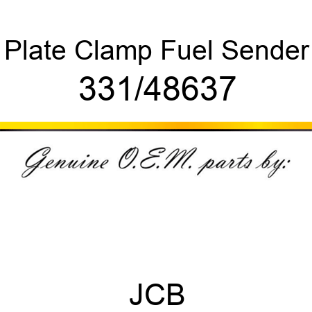 Plate, Clamp, Fuel Sender 331/48637