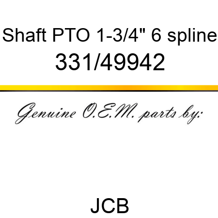 Shaft, PTO 1-3/4