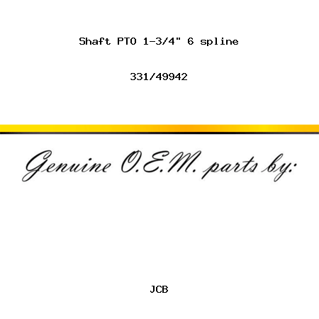 Shaft, PTO 1-3/4