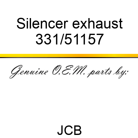 Silencer, exhaust 331/51157