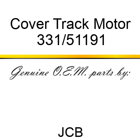 Cover, Track Motor 331/51191
