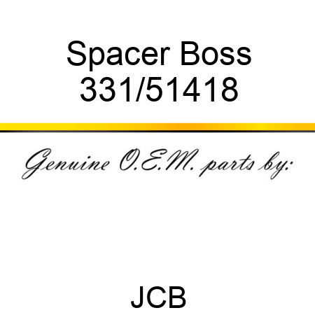 Spacer, Boss 331/51418