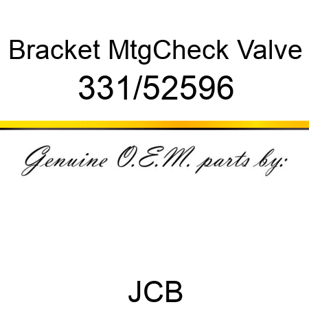 Bracket, Mtg,Check Valve 331/52596