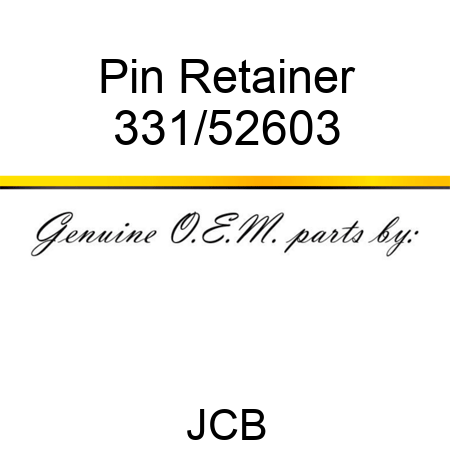 Pin, Retainer 331/52603