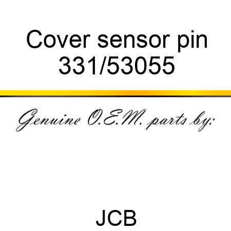 Cover, sensor pin 331/53055