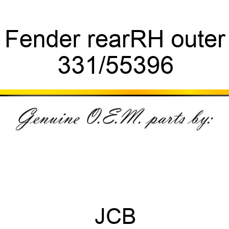 Fender, rear,RH outer 331/55396
