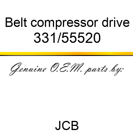 Belt, compressor drive 331/55520