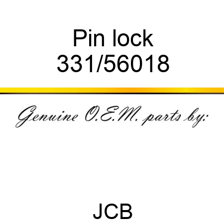 Pin, lock 331/56018