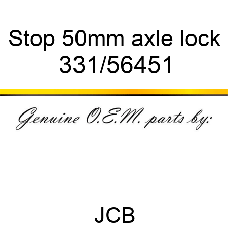 Stop, 50mm axle lock 331/56451