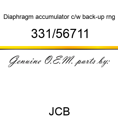Diaphragm, accumulator, c/w back-up rng 331/56711