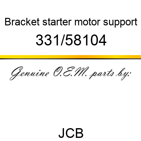 Bracket, starter motor, support 331/58104