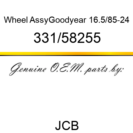 Wheel, Assy,Goodyear, 16.5/85-24 331/58255